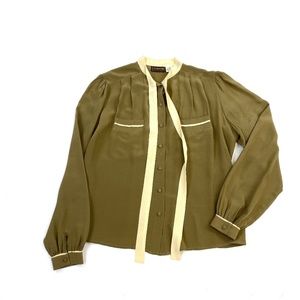 VIntage Tailored Silk Blouse